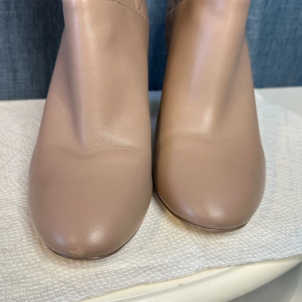Cole Haan Womens Glenda Stone Taupe Leather Fashion Boots Size 8.5‎ B